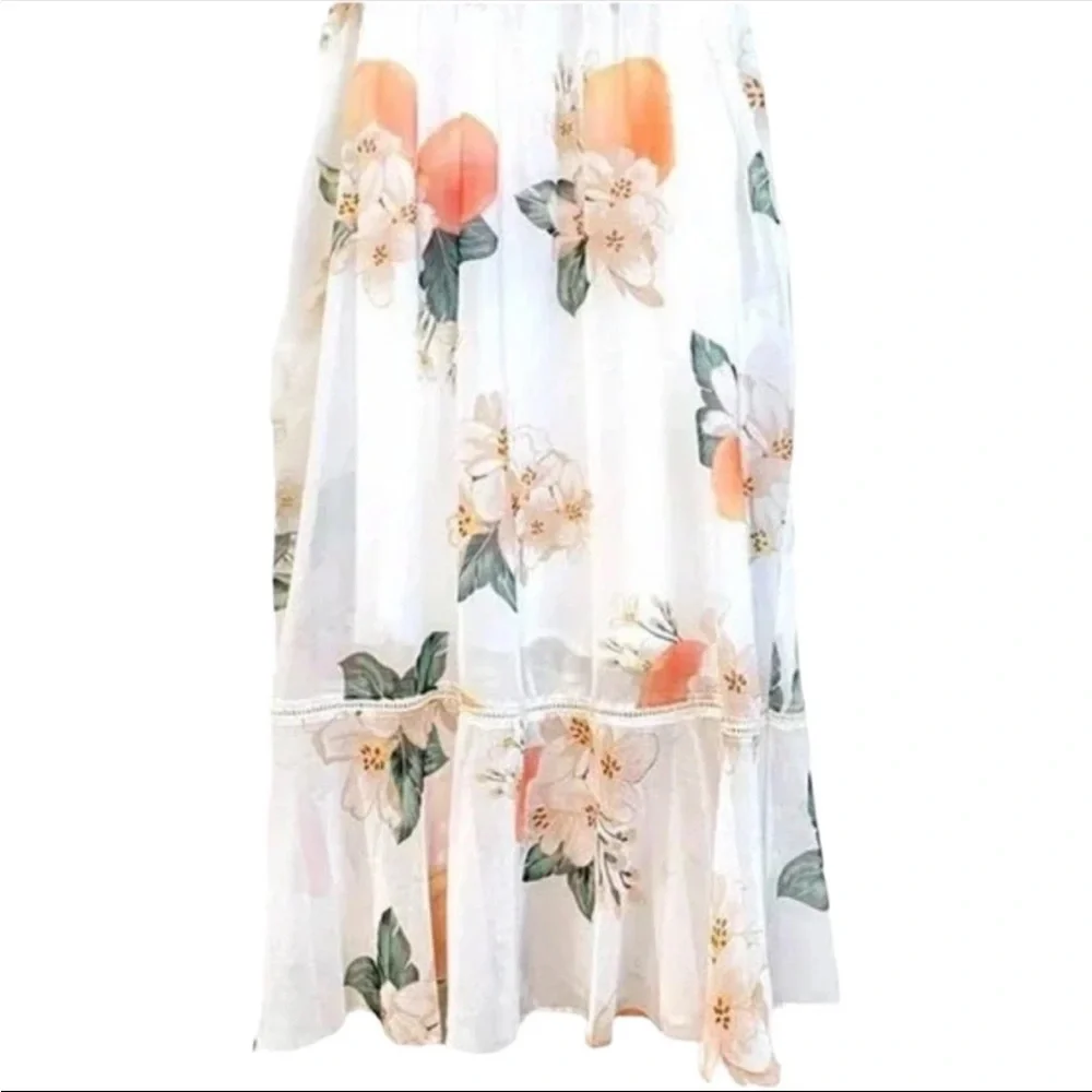 FARM Rio x Anthropologie Eloisa Boho Floral Flowy Cottagecore Midi Dress Size M - Picture 9 of 16